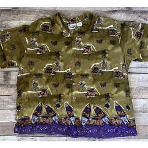 Vintage Profile Hawaiian Aloha Button Up Shirt | 2XL